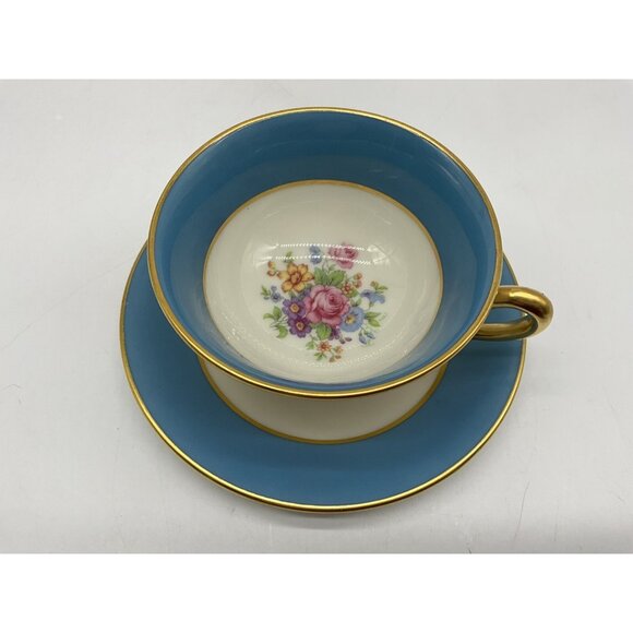 LENOX Stradivarius Blue Teacup and Saucer Retired Vintage Dinnerware Collectible - Picture 14 of 14